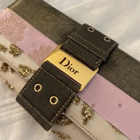 Vintage Christian Dior 2003 Limited Edition Brocade Gold Clutch Handbag Bag Silk - Picture 2 of 7